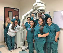 keiser university radiology students baptist hospital ray miami donated portable machine receives equipment